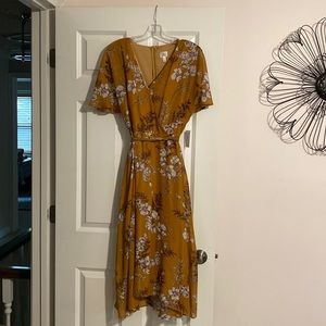 NEW WITH TAGS! Gold floral dress. Dressbarn, size 12.